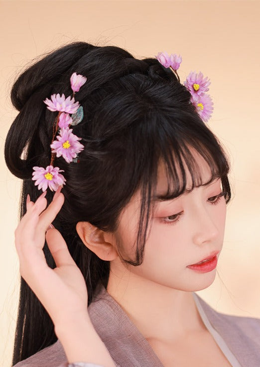 Daisy | Flower Hair Clips (紫雏菊)