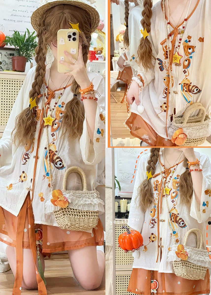 Orange Lantern | 2-Piece Plus Pants Set (小橘灯)