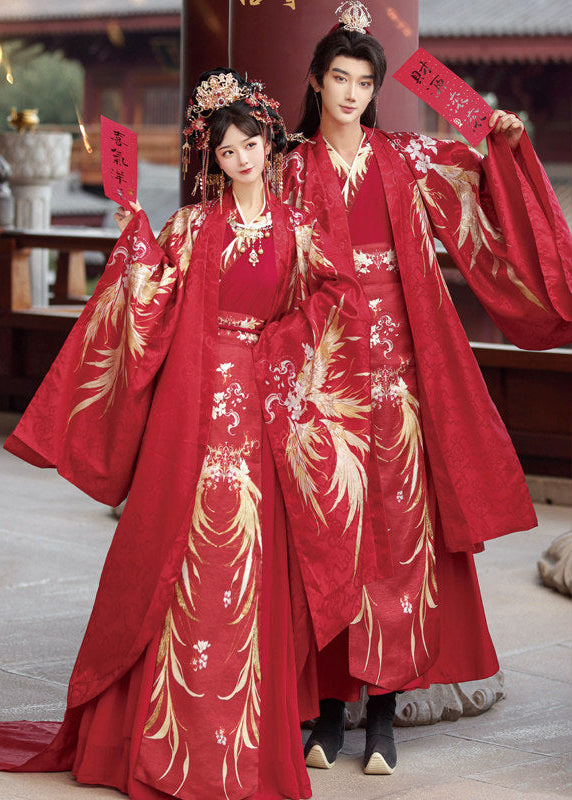 Crane Feathers | 3-Piece Wedding Hanfu (鹤羽红颜)