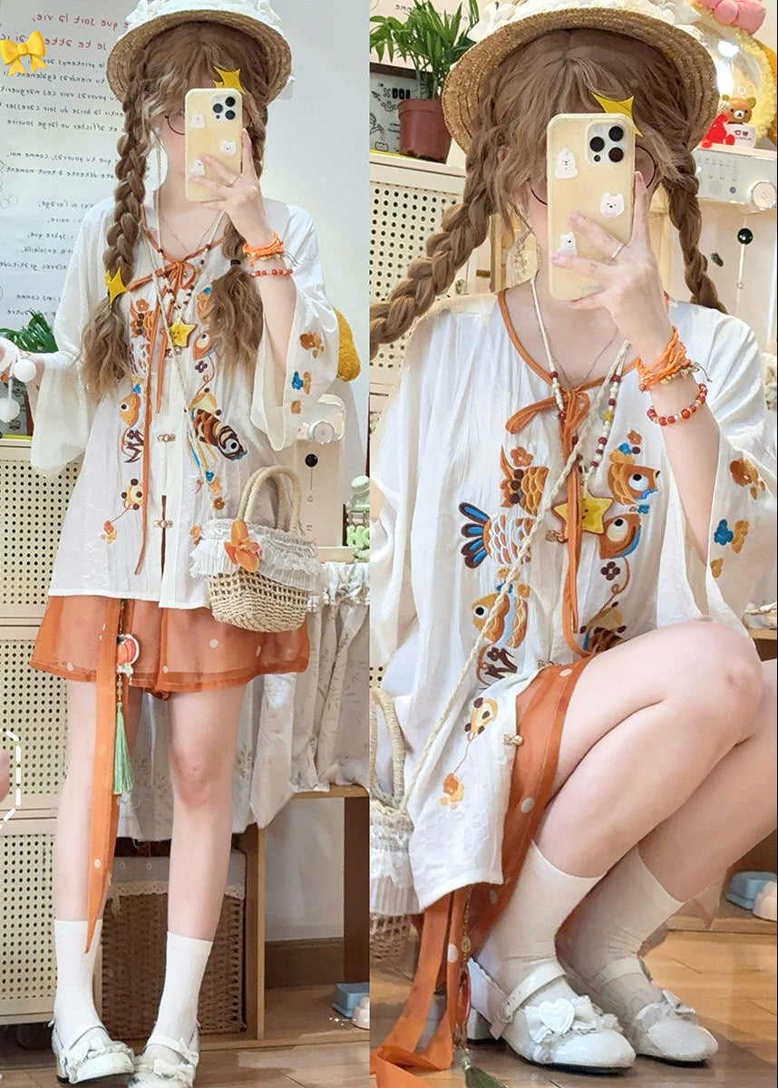 Orange Lantern | 2-Piece Plus Pants Set (小橘灯)