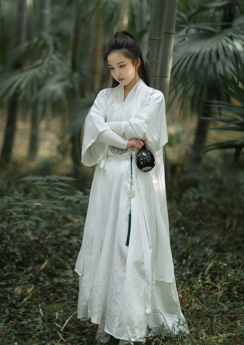 Bambú Tinta | Hanfu unisex de invierno para parejas (6 piezas)