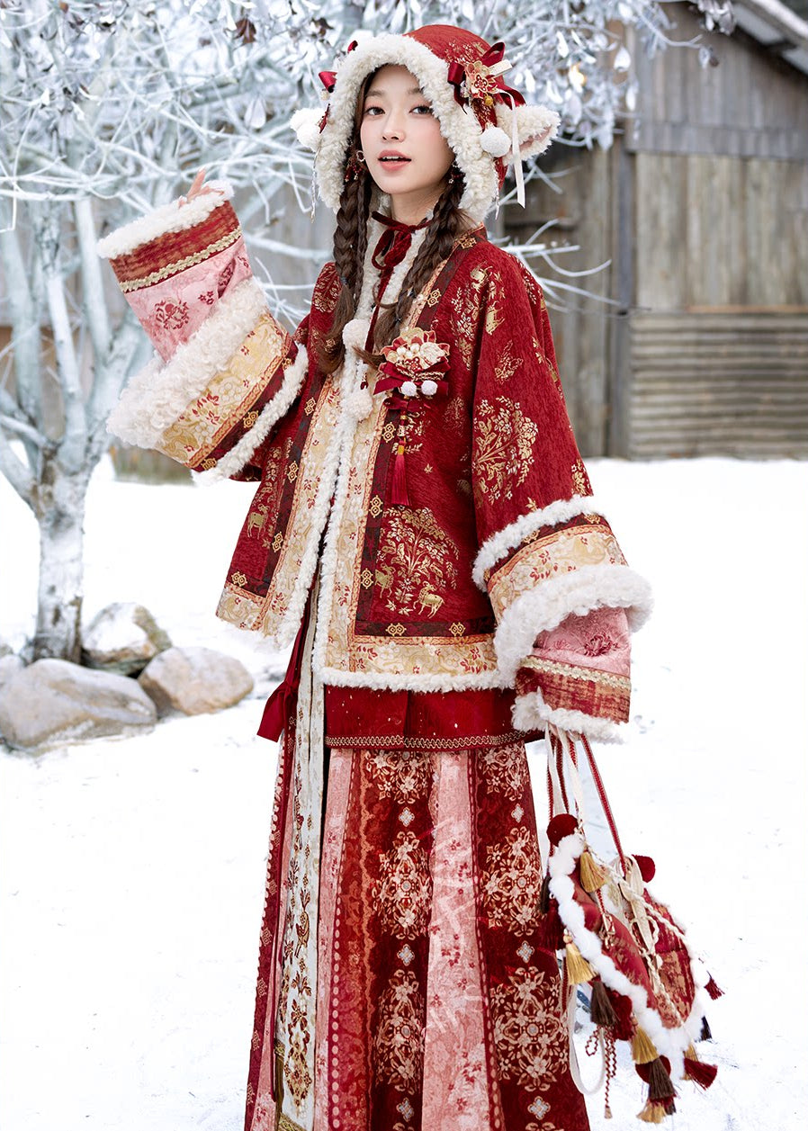 Serpiente espiritual | 4 piezas 2025 Año Nuevo Ming Hanfu (灵蛇守岁)