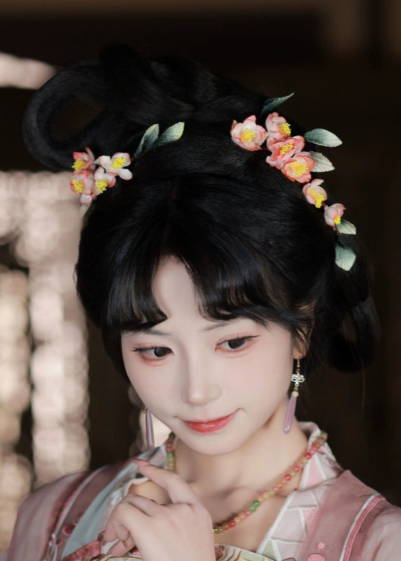 Apricot Blossom | 2-Piece Flower Hair Pieces (绛纱)