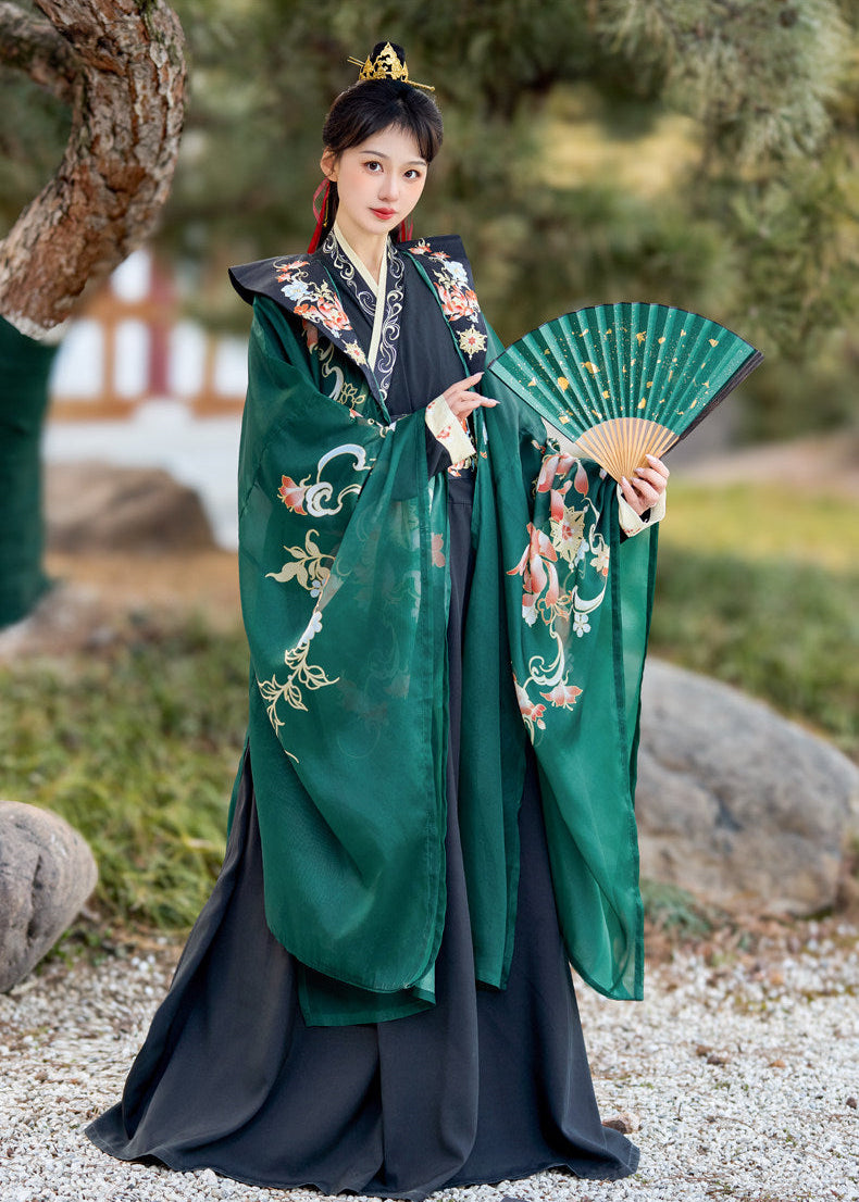 Jade Light | 3-Piece Unisex Couple Hanfu (碧海瑶光)