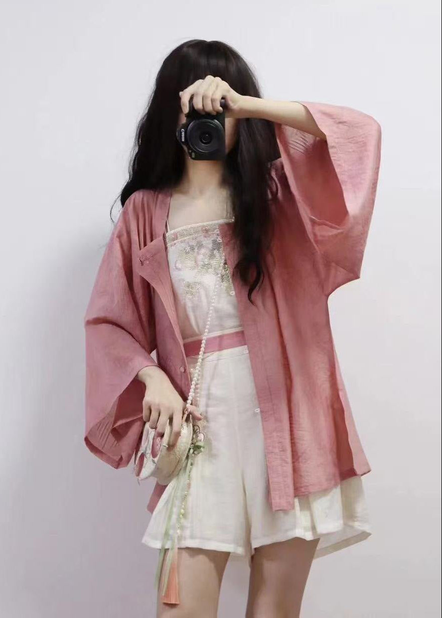 Mist Rose | 3-Piece Plus Shorts Set (晨雾玫瑰)