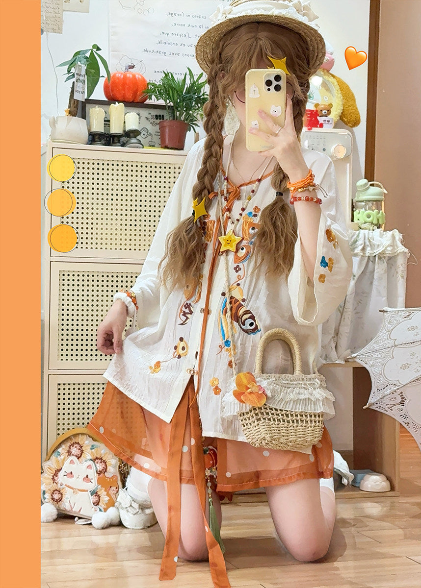 Orange Lantern | 2-Piece Plus Pants Set (小橘灯)
