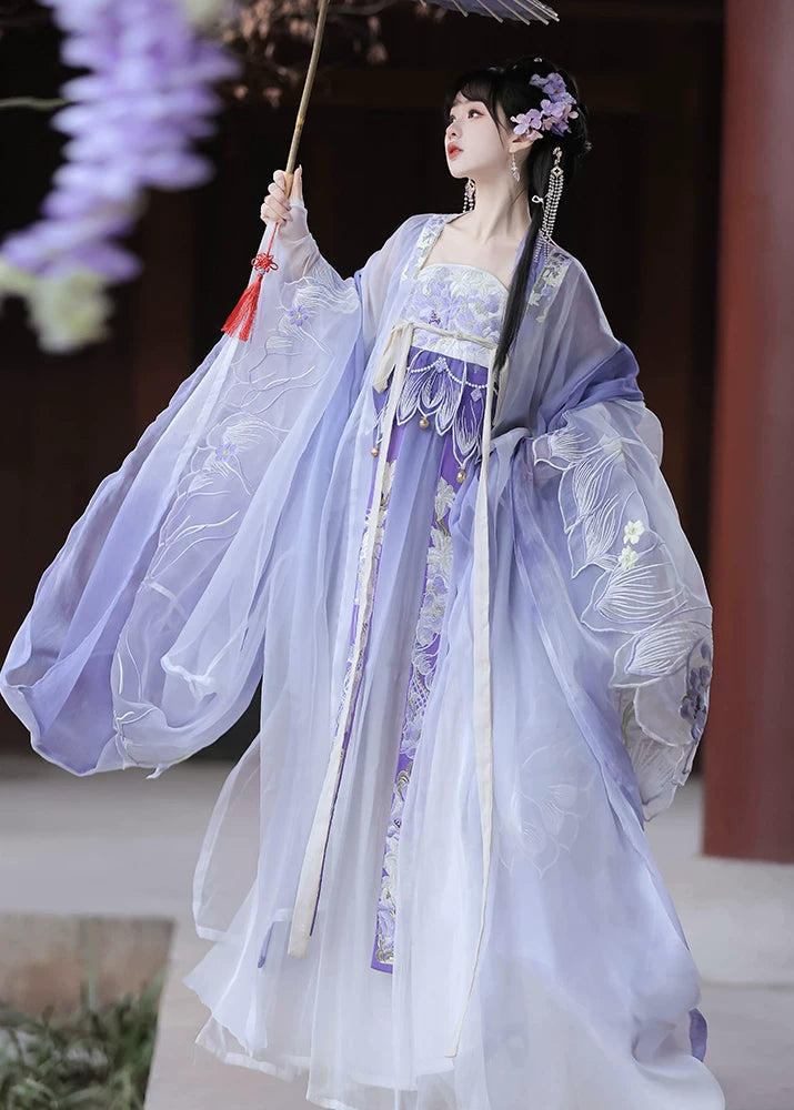 Wisteria Dream | 4-Piece Embroidered  Hanfu (芳华)