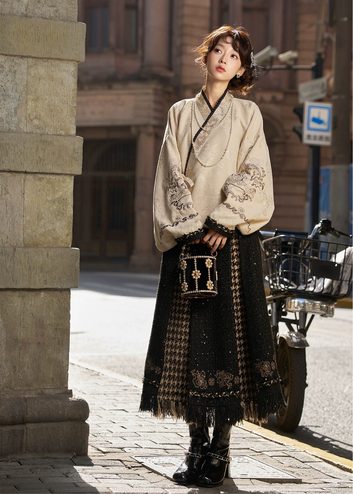 Ink Pine | 3-Piece 2026 New Year Hanfu (金墨松烟)