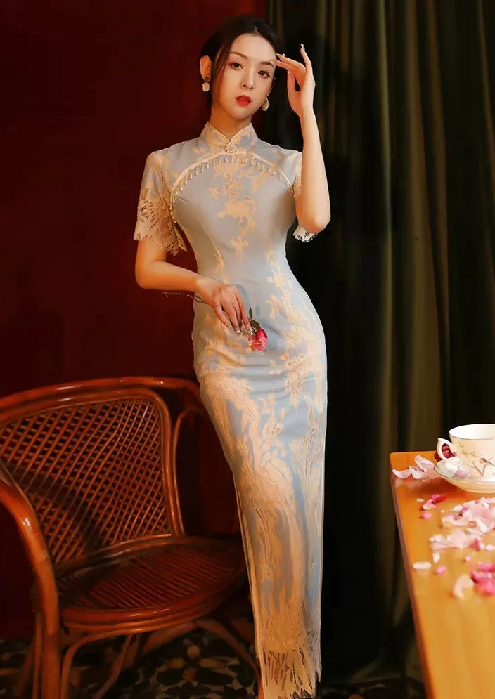 Miss Bai | Lace Qipao Dress (白小姐)