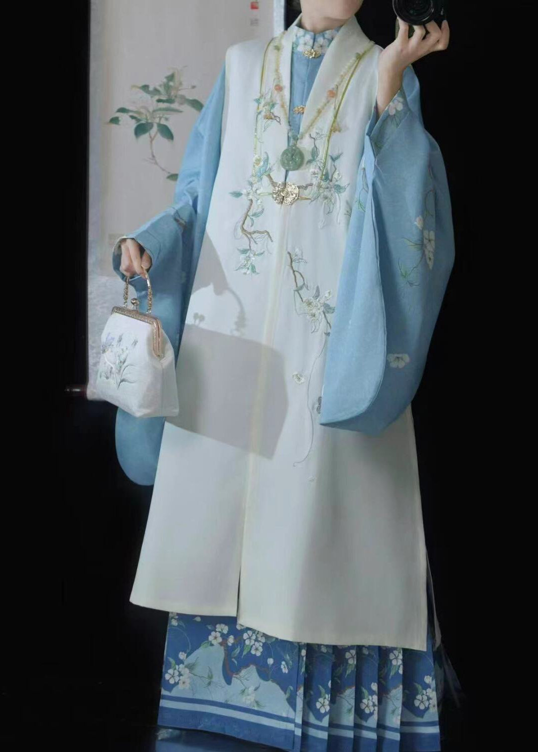 Bayberry Wine | 3-Piece Plus Pants Set (花蝶)