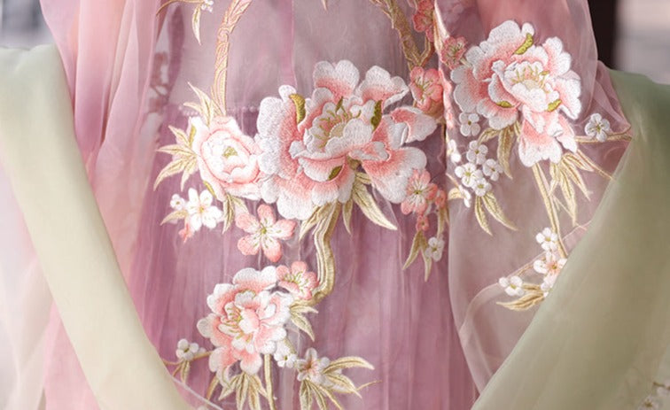Faint Aroma | Tang Embroidered Hanfu (浮香绕曲)
