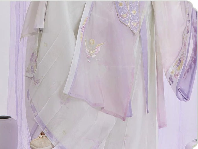 Purple Butterfly | 3-Pieces Embroidered Hanfu (栩栩)