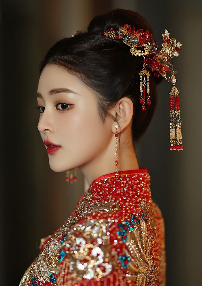 Ruby | Luxury Bridal Hair Pieces (红宝石)