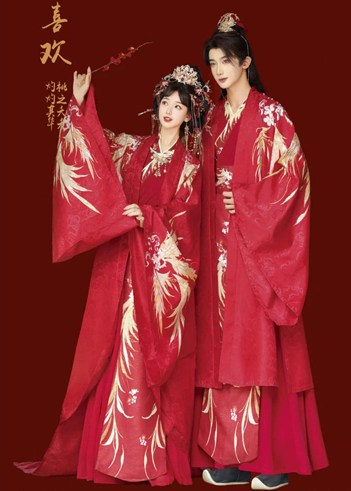 Crane Feathers | 3-Piece Wedding Hanfu (鹤羽红颜)