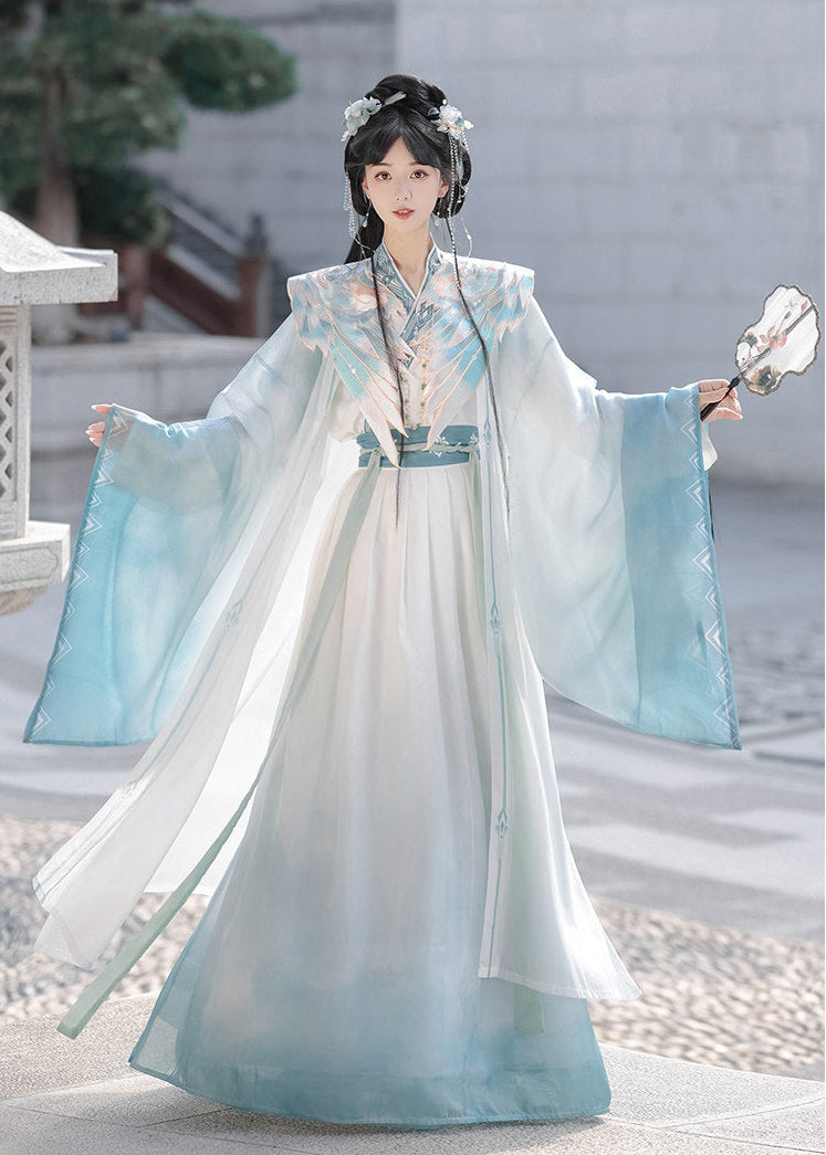 Azure Sky | 4-Piece Unisex Couple Plus Hanfu (碧落)