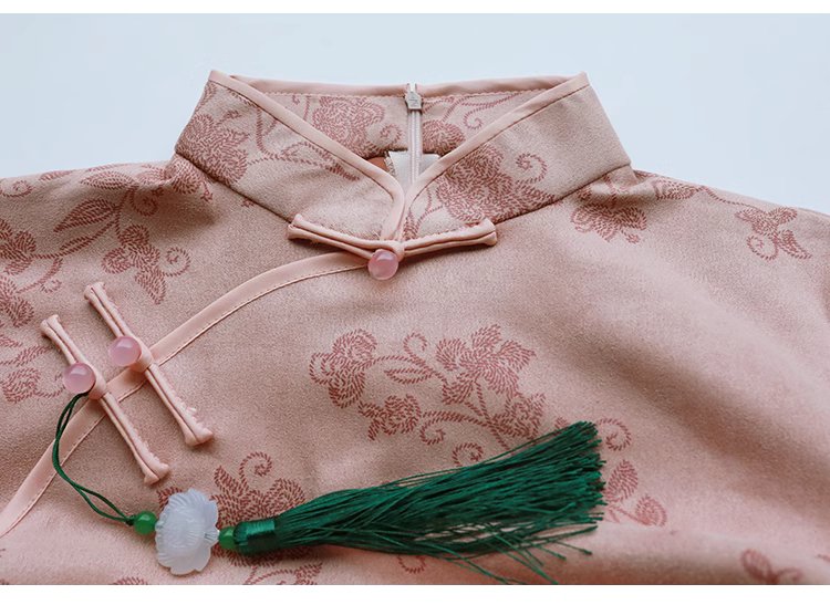 Pink Love | Printed Qipao Dress (粉颜)