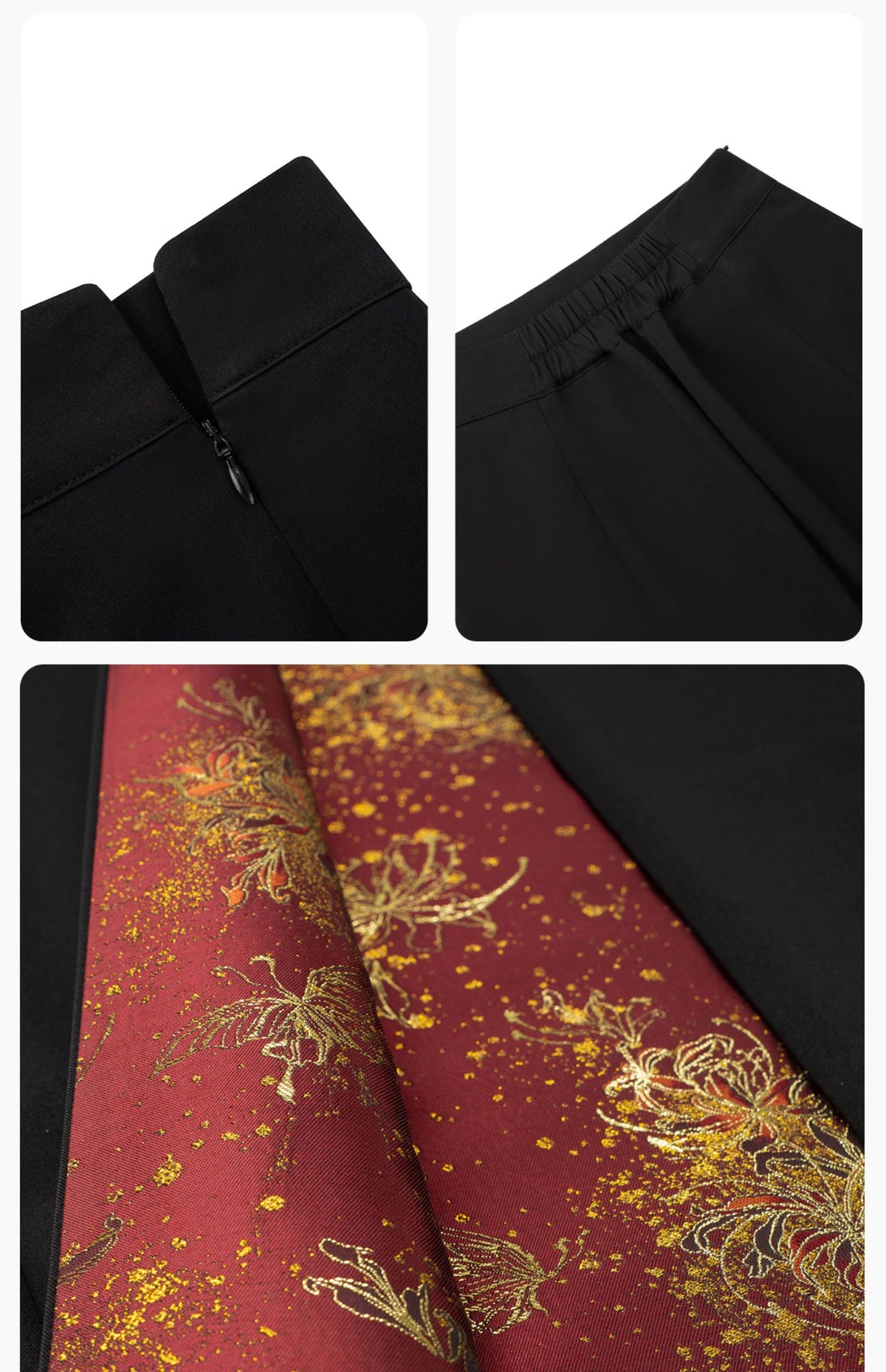 Lantern Flower | Modern 3-Piece San Jian Skirt Set (金灯花)