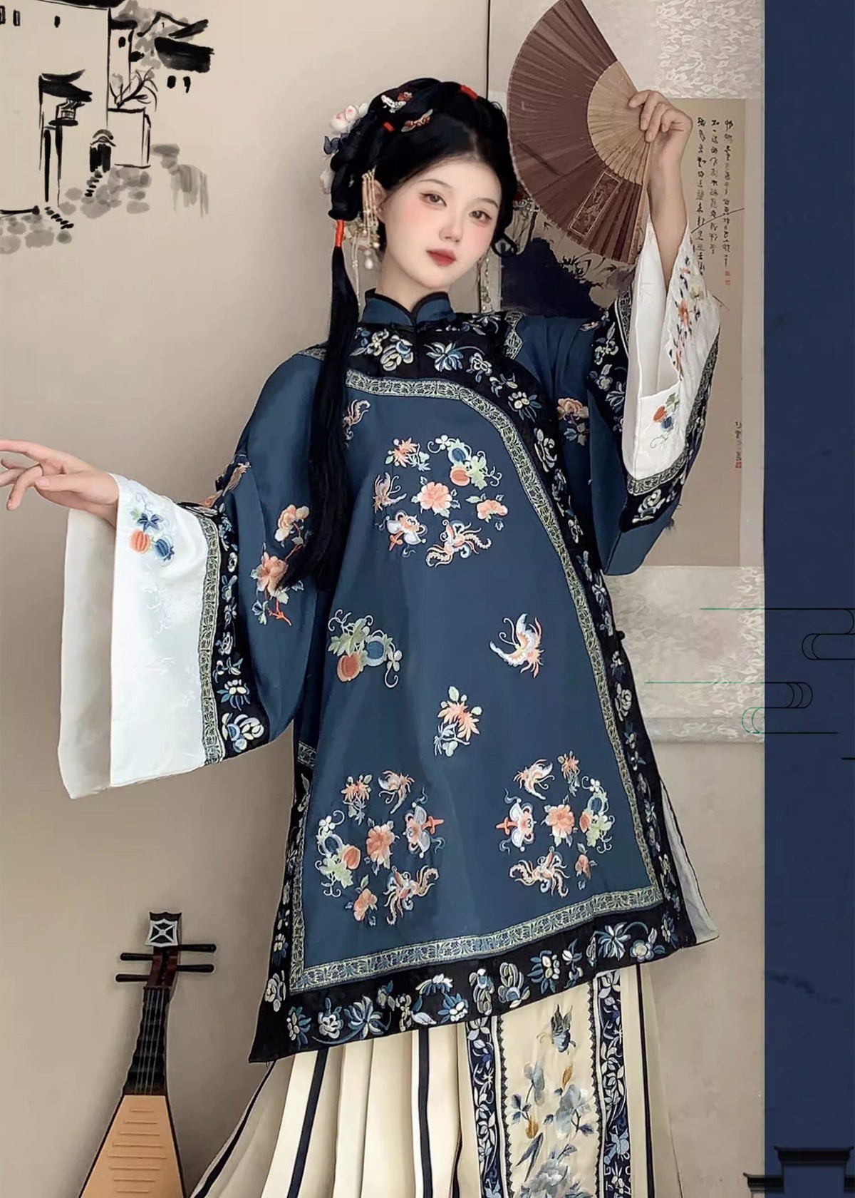 Mist Moon | 2-Piece Qing Hanfu Dress (烟月)