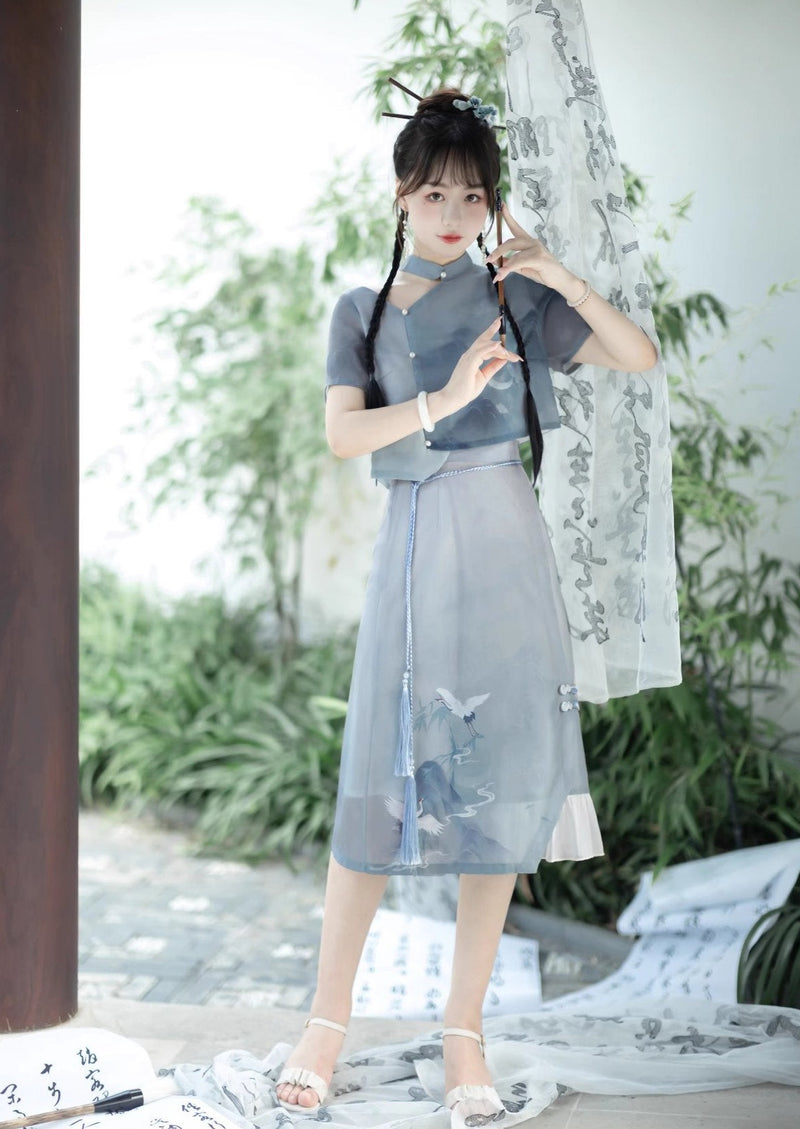 Crane | Modern Chinese Style Dress (鹤隐)