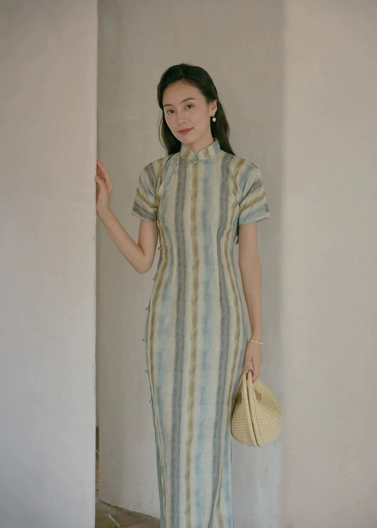 Azure Inkstone | 1930s Hong Kong Style Qipao (南乡子)
