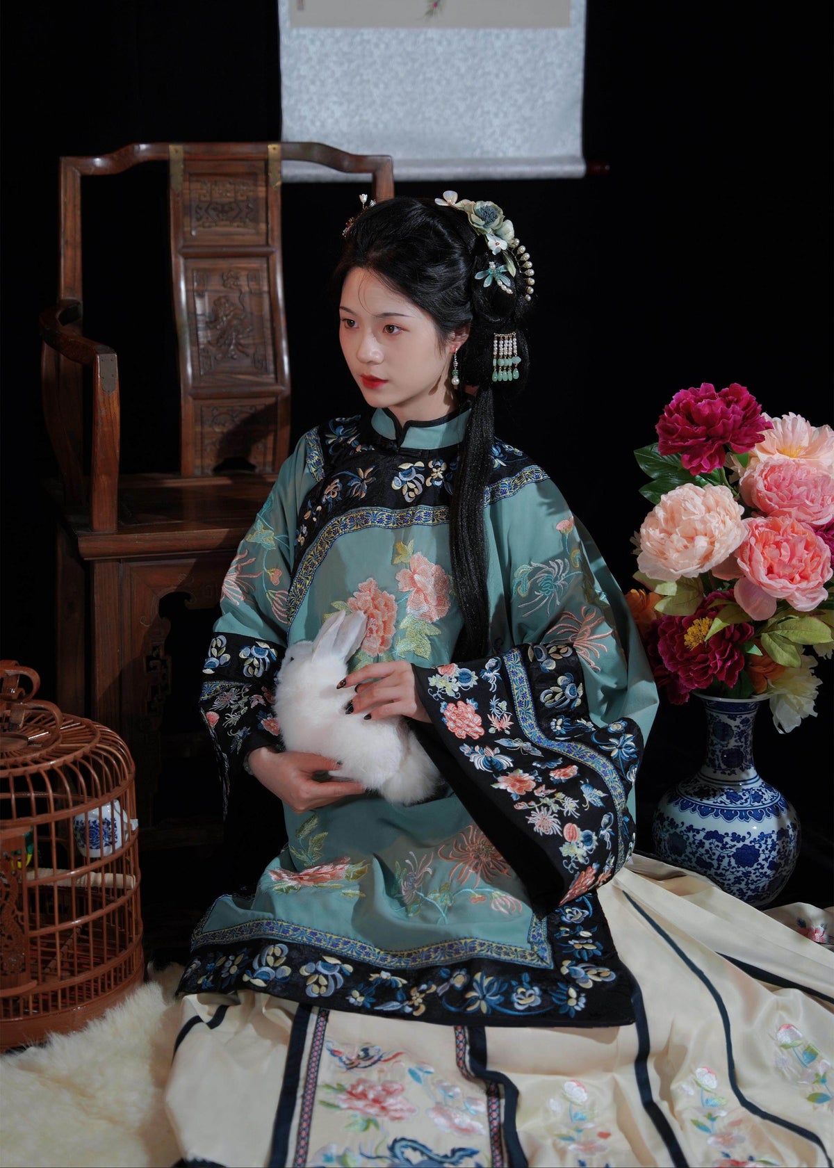 Luna Hazy | Vestido Hanfu Qing de dos piezas (胧月)