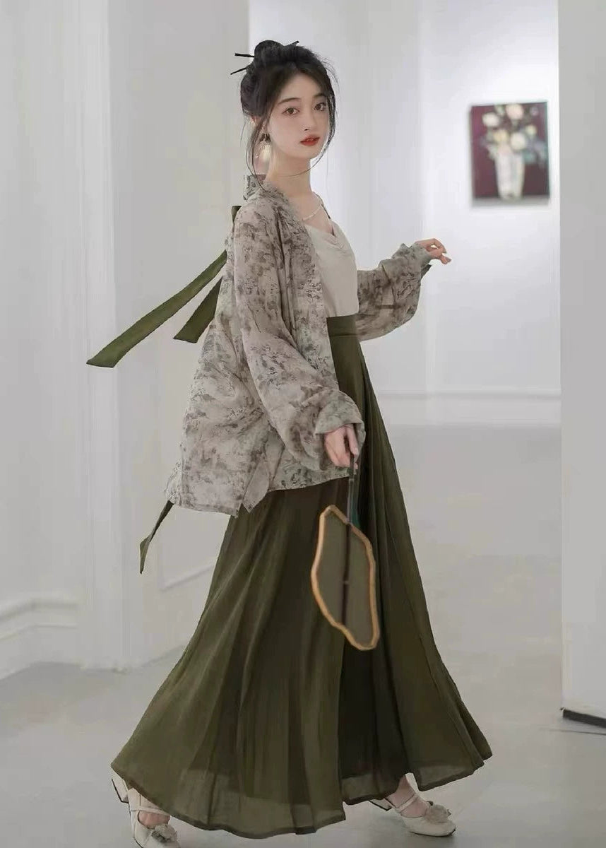 Pine Mist | 3-Piece Plus Pants Set (松间雾)