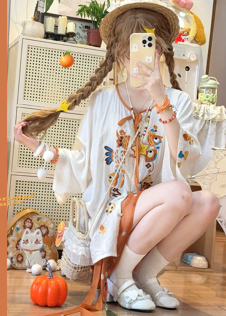 Orange Lantern | 2-Piece Plus Pants Set (小橘灯)