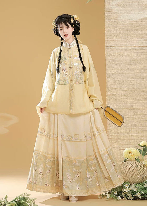 Osmanthus Rabbit | 2-Piece Embroidered Plus Hanfu (桂花兔)