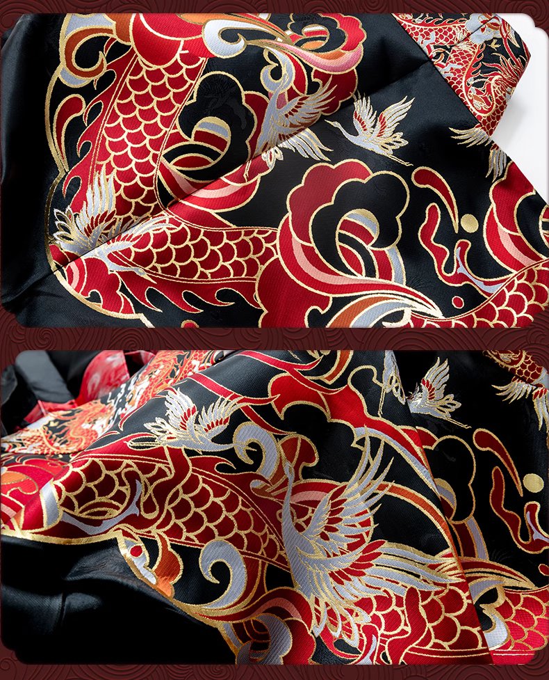 Water Dragon | Uni-Sex 3-Pieces Embroidered Flying Fish Hanfu (水龙吟)