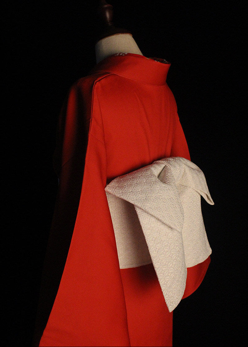 Moonlight White | Kimono Bow Obi Belt (月素)