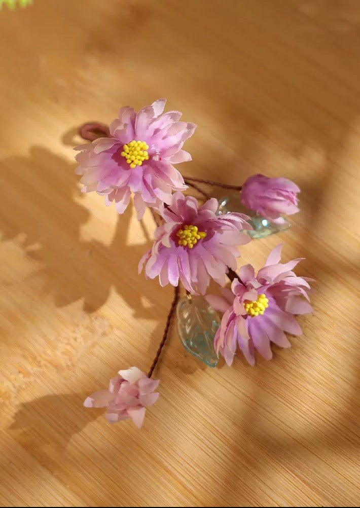 Daisy | Flower Hair Clips (紫雏菊)