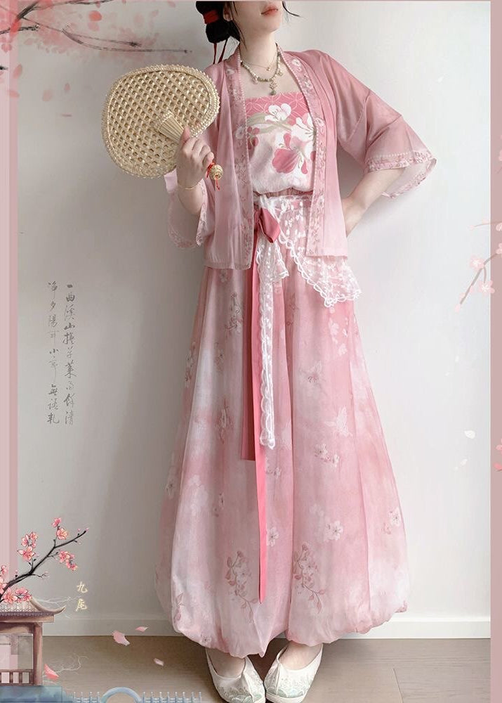 Pink Bubbles | 3-Piece Plus Pants Set (粉红泡泡)