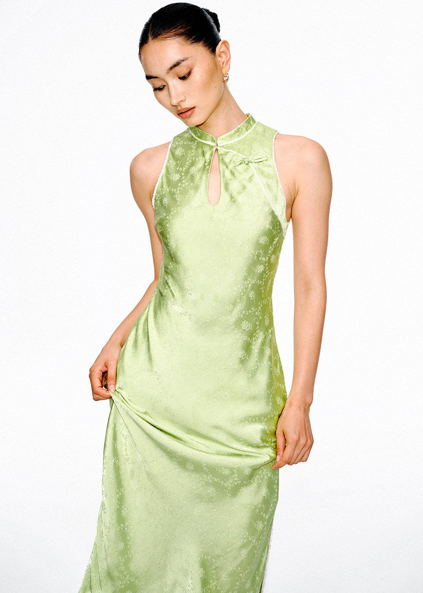 Radiant Blossom | Modern Midi Qipao Dress (夭夭其华)