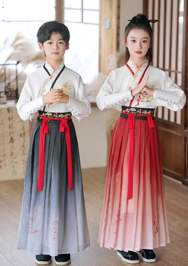 Flame Bird | Kid 3-Pieces Hanfu Set (惊鸿)