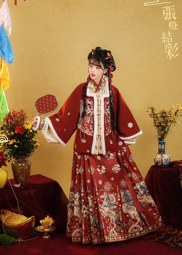 Celestial Steed | 3-Piece 2026 New Year Ming Hanfu (天马贺岁)