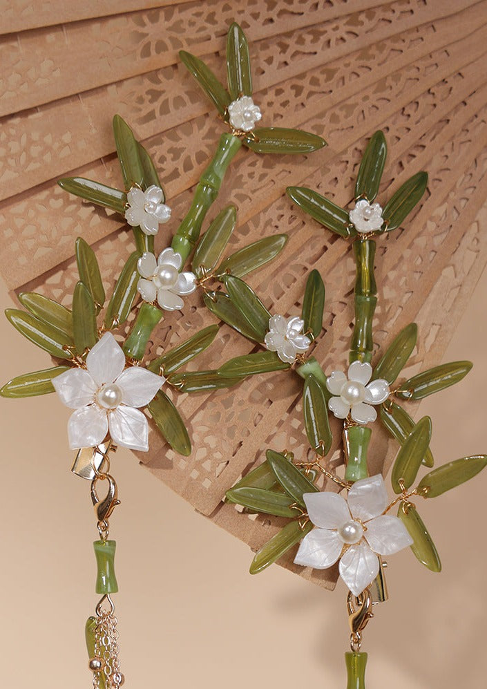 Bamboo Rain | 2 Pcs Hairclips (竹雨潇湘)