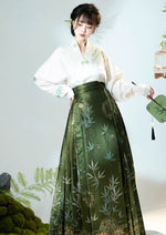 Bamboo Shadow | Modern Custom Made Ma Mian Skirt (竹影)