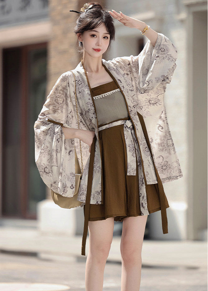 Mediados de verano | Hanfu de 3 piezas más (半夏)