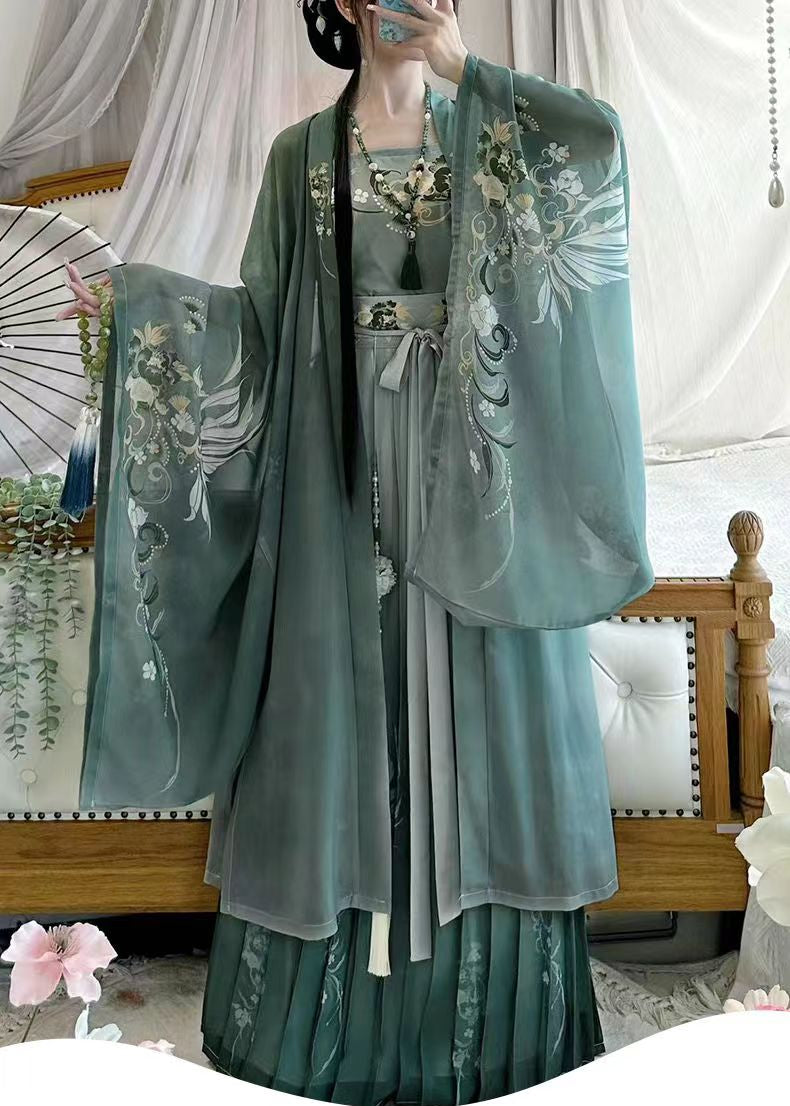 Nube de jade | Hanfu de 4 piezas (碧云霞光)
