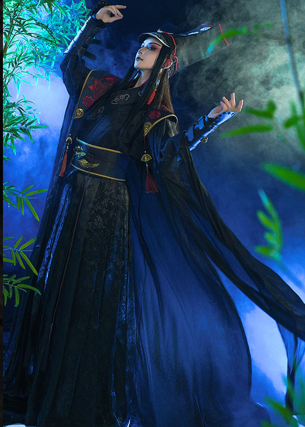 Wu Chang | 4-Piece Unisex Couple Hanfu (黑白无常)