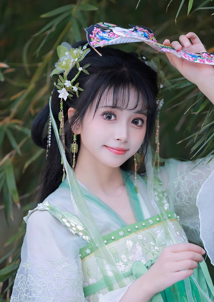 Bamboo Rain | 2 Pcs Hairclips (竹雨潇湘)