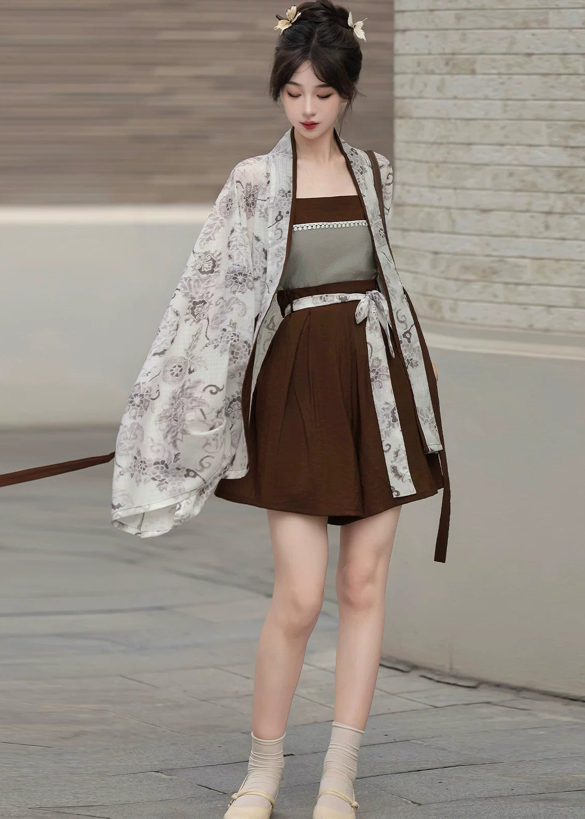 Mediados de verano | Hanfu de 3 piezas más (半夏)