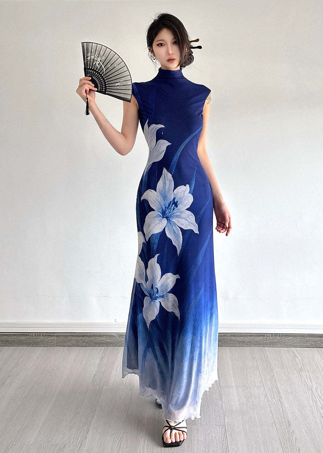 Orchid Pavilion | Maxi Modern Sleeveless Qipao (兰亭)