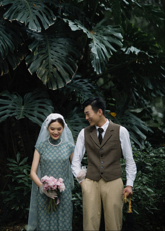 Azure Inkstone | 1930s Hong Kong Style Qipao (青砚)