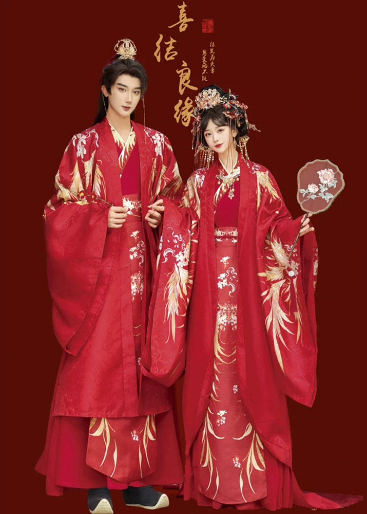 Crane Feathers | 3-Piece Wedding Hanfu (鹤羽红颜)