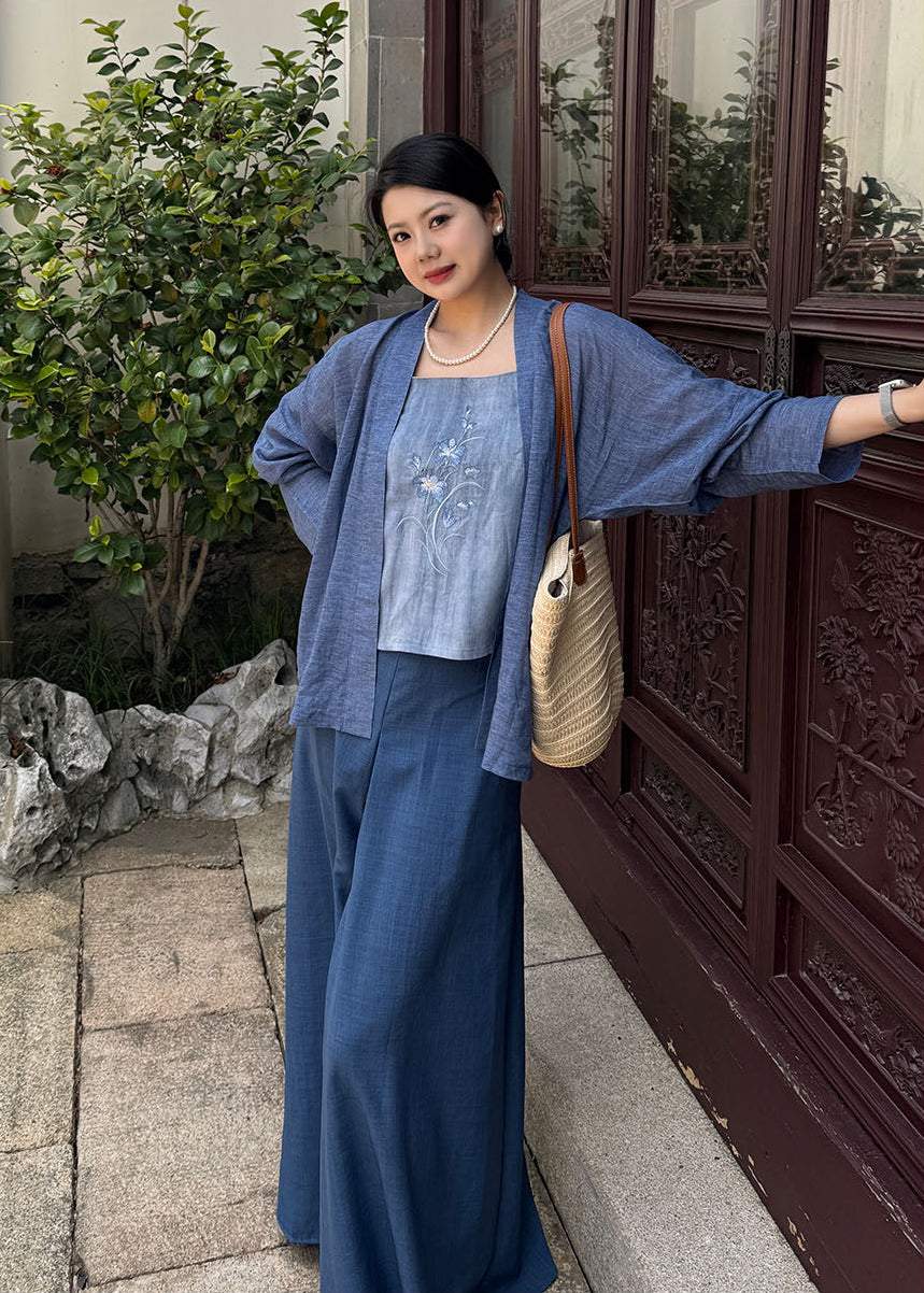 Blue Irises | Plus Modern Pants Set (蓝鸢)