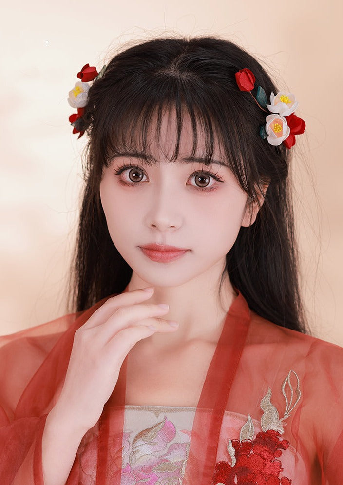 Camellia | 2 Pcs Flowers Hairclips (茶醾)