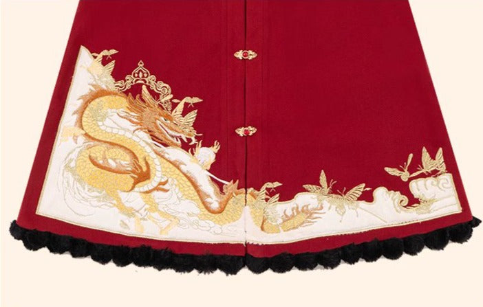 Gold Dragon | 3-Pieces New Year Ming Hanfu (金龙献瑞)