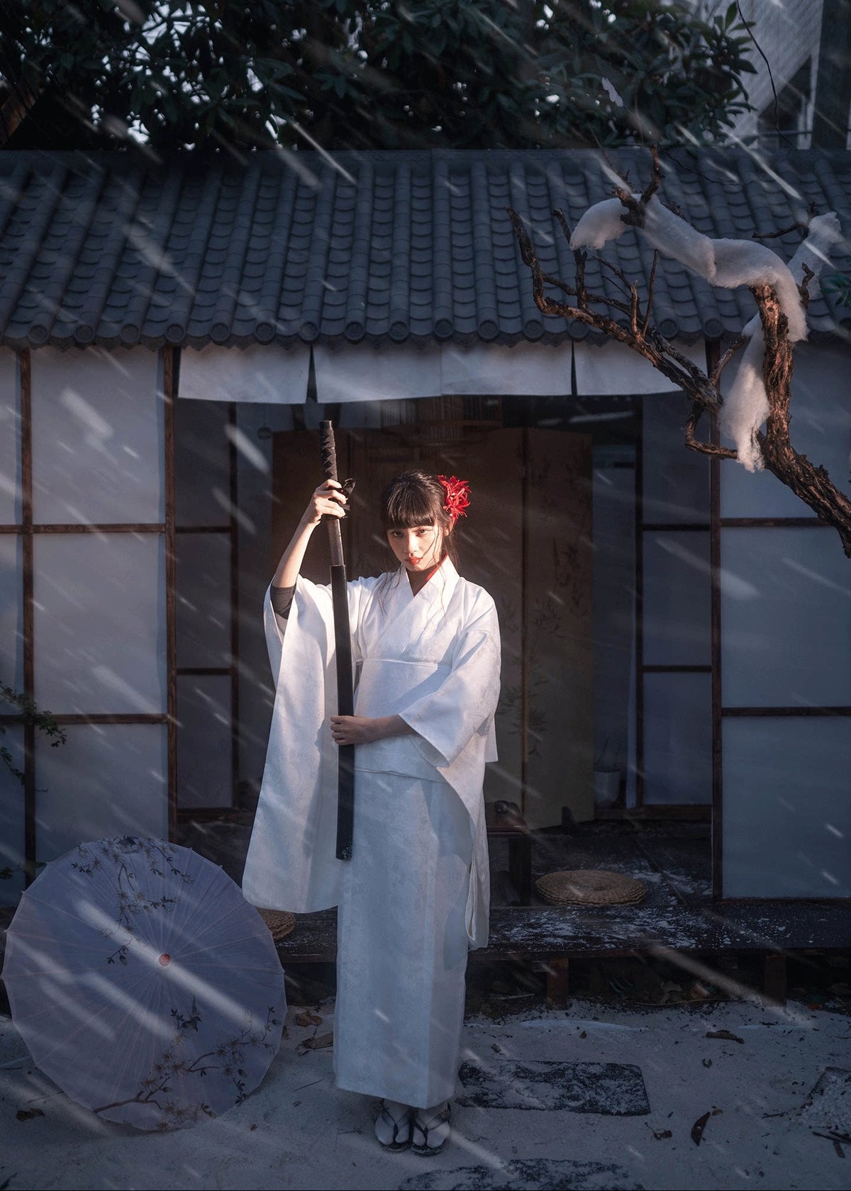 Kill Bill | 4-Piece Asian Kimono (雪刃)