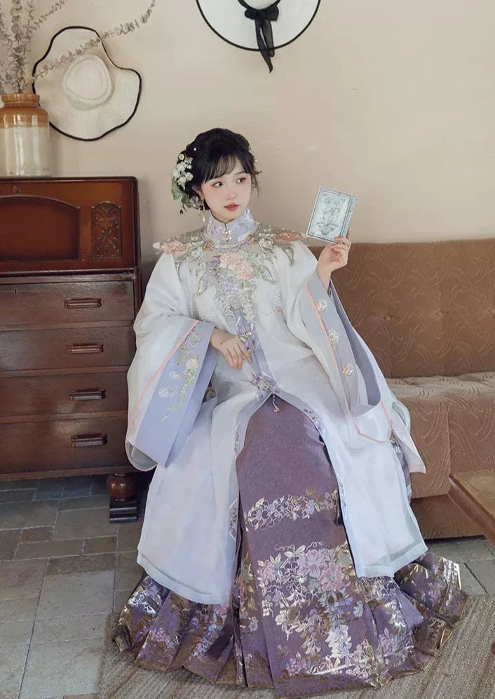 Wisteria Mist | 3-Pieces Hanfu Dress (紫雾青藤)
